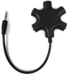 Headphone Splitter - 5 Ports for 3.5Mm Devices 5 Ways Adaptor 3.5Mm Audio Stereo - Picture 1 of 12