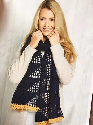 Triangle Mesh Scarf, Crochet Pattern - Image 1 of 4