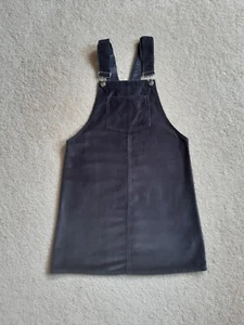 PRIMARK Velvet Pinafore Dress, Grey, Size 6 - IMMACULATE CONDITION - Picture 1 of 3