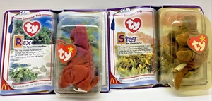 2000 McDonald's TY Teenie Beanie Original Rex & Steg - Picture 1 of 7
