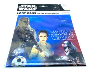 DISNEY STAR WARS LOOT/PARTY BAGS - "THE FORCE AWAKENS" - 8 LOOT BAGS - NEW   - Picture 1 of 4