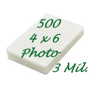 4 x 6 500 3 Mil Laminating Pouches Sleeves 4-1/4 x 6-1/4 Photo X-Clear - Picture 1 of 5