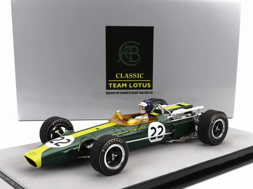 MODELLINO AUTO STATICO TECNOMODEL LOTUS F1 43 JIM CLARK MONZA ITALY GP 1966 1/18 - Immagine 1 di 4