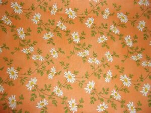 2 YARDS Fresh As Daisy Orange Floral Maywood Studio Premium Quilting Cotton
