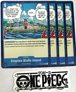 4x One Piece OP09-060 C Emptee Bluffs Island - Inglés - Juego - TCG - Como nuevo - Imagen 1 de 1