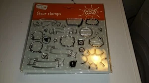 CLEAR STAMPS FOR SCRAPBOOKING NEW LABELS/TEXTBALLOON/ SHEET IS 20X15 CM  - Picture 1 of 1