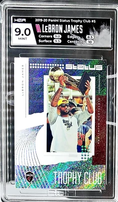 2019-20 Status LeBron James Trophy Club HGA 9 Mint TMall/ Asia Cavs, Lakers!! - Image 1 of 2