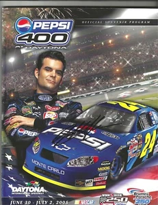 Jeff Gordon Auto on Daytona 400 Souvenir Program--NO Pouch-2005!--Not Mint. - Picture 1 of 1
