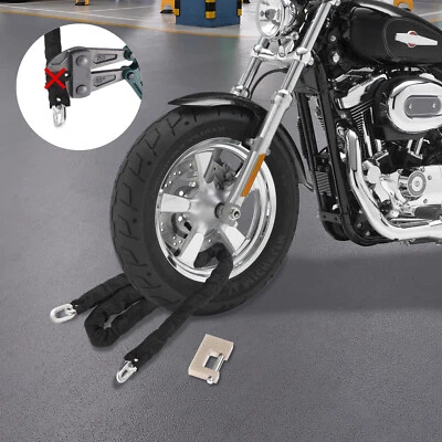 6 Ft 3/8" Chain And Lock Kit Heavy Duty Chain Lock Security Long Chain Bike - Image 1 of 4