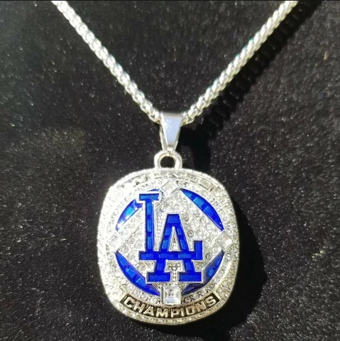 Los Angeles Dodgers 2020 Championship Ring Inspired Pendant Necklace Cover