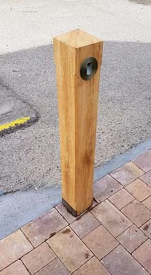 Air Dried Solid Oak Bollards Post Light - Image 1 of 4