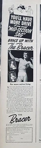 1939 Mens BAUER & BLACK BRACER Underwear Mid Section Sag Original Fashion Ad - Picture 1 of 1