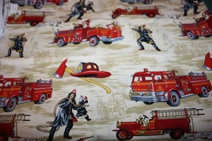 Camiones de bomberos Alexander Henry 2008 departamento de bomberos de algodón bomberos perros 1,33 yardas fuera de servicio raro - Imagen 1 de 9