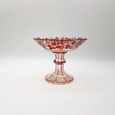 Fußschale, Anbietschale, Böhmen, um 1840-1850 - Bild 1 von 4