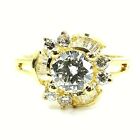 Unique 18k Yellow Gold 1.50 CT High Clarity Natural Diamond Engagement Ring 