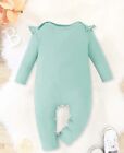 Baby Girls Mint Green Babygrow With Flutter Sleeves 6-9 Months  New #babygrow
