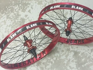PAR de llantas de aleación BMX de 20" generación en blanco (selladas) piñón de 9 dientes NUEVO rojo - Imagen 1 de 7