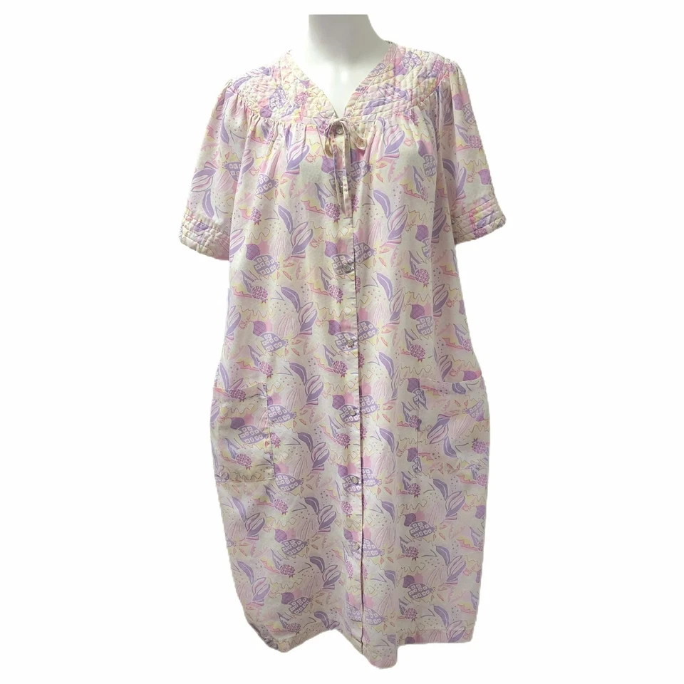 Abrigo de playa vintage de piña para mujer talla L bata de abuela costera de cabaña de colección Foto 1 de 4