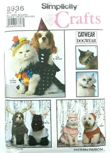 Simplicity Vintage Pet Dog Cat Couture Fashion Parody Costume Sewing Pattern - Picture 1 of 2