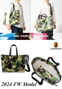 A Bathing Ape ABC CAMO Pattern Large Size Tote Bag with Shoulder Strap 24 FW JPN - Picture 1 of 5