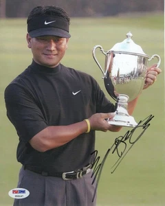 KJ CHOI SIGNED AUTOGRAPH 8x10 PHOTO - PGA TOUR FAVORITE, MASTERS, OPEN PSA - Picture 1 of 1