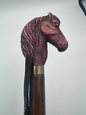 "Cuerno de zapato largo cabeza de caballo vintage de 22""" Foto 1 de 4