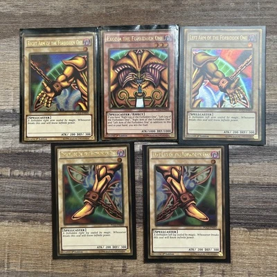 YuGiOh TCG Complete Exodia Set 1st Edition PGL2-EN026 Gold Rare Premium Gold - Image 1 of 4