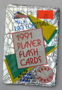 1991 Pacific NFL Pro Football Player Flash Cards Test Issue Foil Pack - Picture 1 of 2