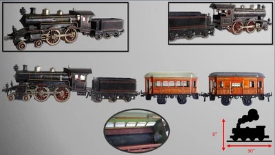 1905-1910 Bing 1-gauge Continental 4-4-0 Clockwork Train Set - Image 1 of 4