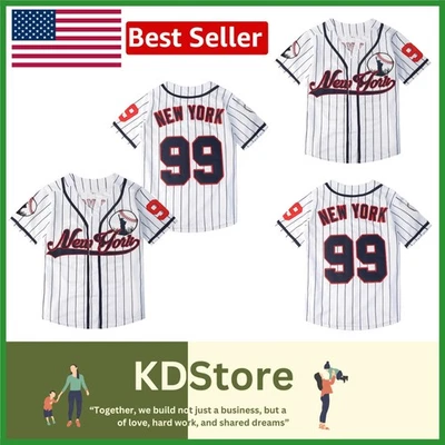 Camisetas de béisbol juveniles de Nueva York — comodidad respiratoria y estilo para niños Foto 1 de 4