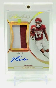 Marvin Mims 2023 Flawless Collegiate Rookie Patch On Card Auto /10 #PA-MMI - Picture 1 of 3