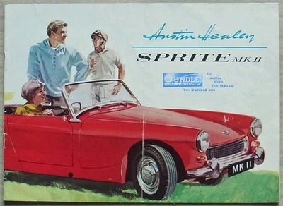 AUSTIN HEALEY Sprite Mk II Car Sales Brochure May 1961 Ref 1995 VT/561/A - Image 1 of 4
