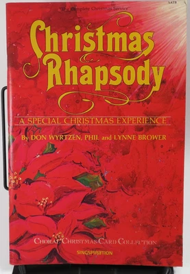Christmas Rhapsody The Complete Christmas Service De Colección Hoja Cancionero 1982 SATB Foto 1 de 4