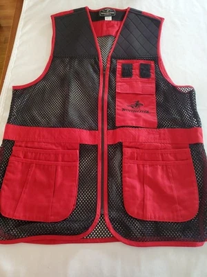 Winchester Red/Blk Shooting Vest, Mesh~5 Pkts + Ammo Pocket NWOT Large - Image 1 of 4
