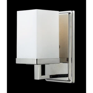 Z-Lite Tidal 1 Light Vanity Light, Chrome, Matte Opal - 1901-1V - Picture 1 of 1