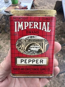 Lata de pimienta marca Imperial - Coffee Co - Spokane Washington Early Spice Can Train - Imagen 1 de 7