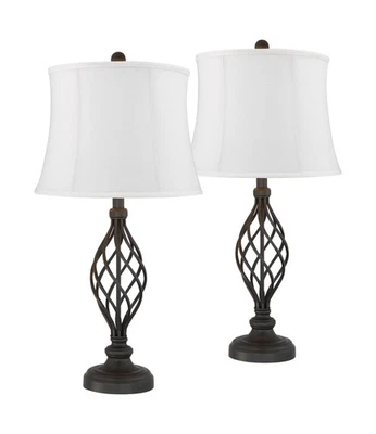 Franklin Iron Works Annie Lámparas de Mesa Industriales Modernas 28" de Alto Juego de 2 Bro... Foto 1 de 4