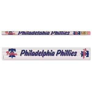 PHILADELPHIA PHILLIES TEAM LOGO 6-PACK PENCILS NEW WINCRAFT 😎⚾ - Picture 1 of 1