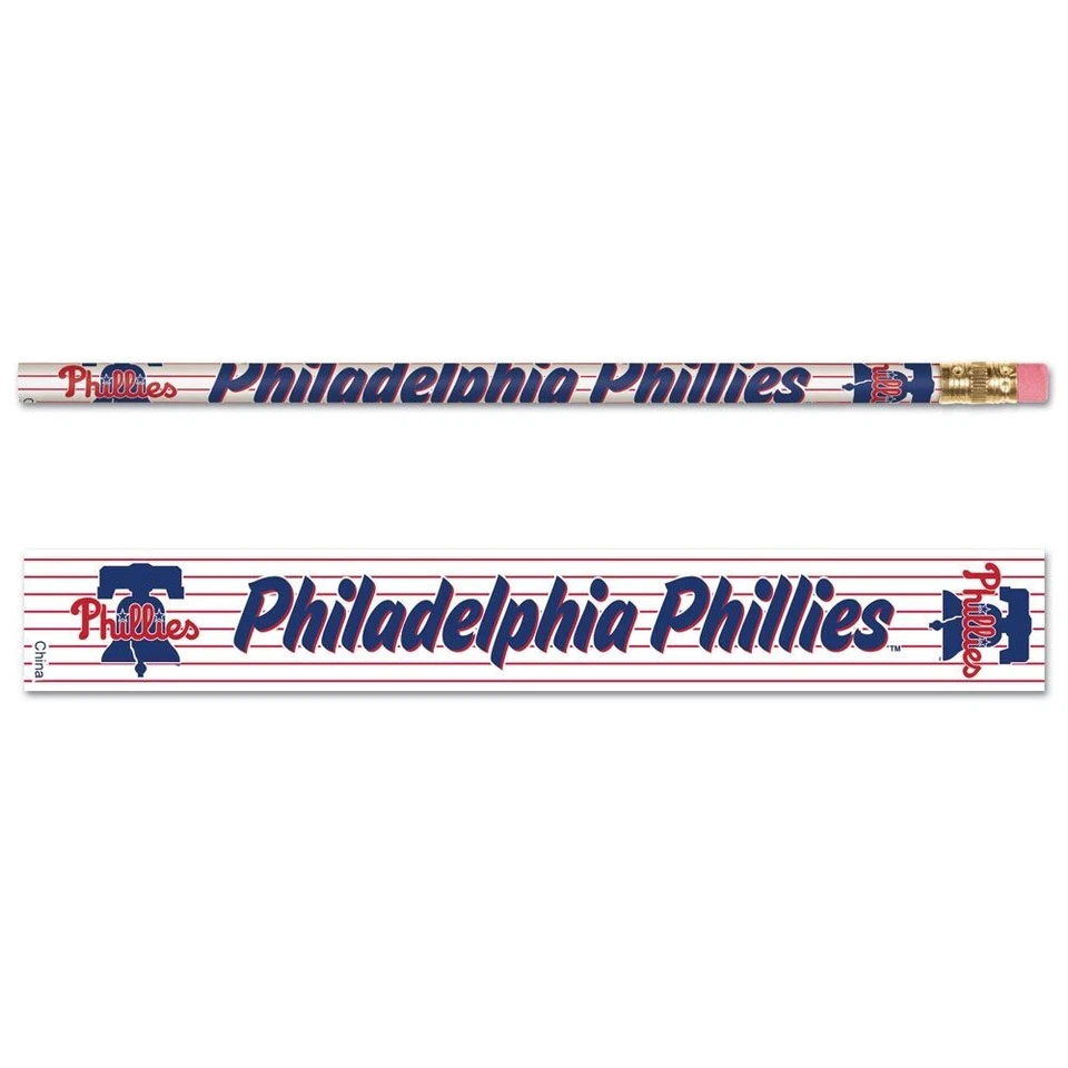 PHILADELPHIA PHILLIES TEAM LOGO 6-PACK PENCILS NEW WINCRAFT 😎⚾ - Image 1 of 1