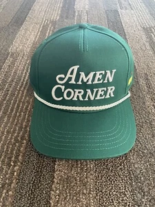 2025 Masters Amen Corner SnapBack Hat Green w/rope Golf Augusta National - Picture 1 of 2