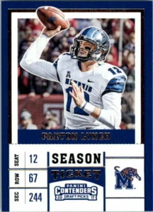 2017 Panini Contenders Draft Picks - PAXTON LYNCH #80 Season Ticket 🏈 - Picture 1 of 1