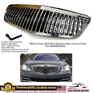 S-Class MayBach Style grille W221 S550 S63 S450 2010 2011 2012 2013 Chrome GT