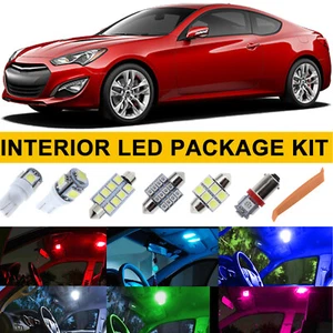 8X LED Lights Bulb Interior Package Kit For Hyundai Genesis Coupe 2010-2015 2016 - Picture 1 of 19
