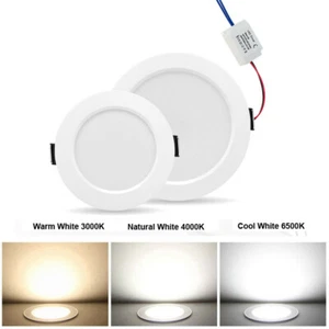 Led Downlight Dimmable 5/7/9/12/15W Recessed Ceiling Light Lamp Spotlight Round - Picture 1 of 7