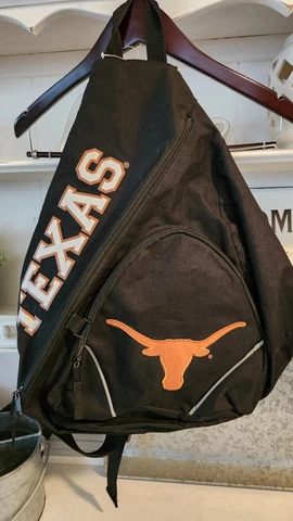 Officially Licensed COLLIGATE Texas Longhorn Slingbag Backpack Black/Orange Cover