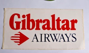 Gibraltar Airways STICKER Airline GB The Beehive London Gatwick Airport 10 inch - Picture 1 of 2