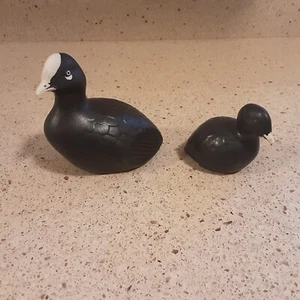 Gustavsberg Ceramic Paul Hoff Design Eurasian Coot Female w/ Chick - Picture 1 of 8