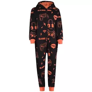 Kids Girls Boys A2Z Onesie One Piece Pyjamas Sleepsuit Game Time Costume for - Picture 1 of 8