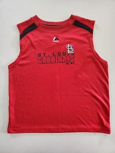 St. Louis Cardinals MLB Majestic Cool Base Kids Size L-G-7 Athletic Tank Top - Picture 1 of 6