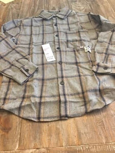 8 Seconds Grey/Black Plaid HLLWD 1910 Size M  - Picture 1 of 2